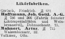 Klockhaus 1926/27 Pirna - Likörfabriken